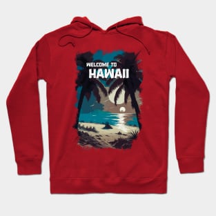 HAWAII beach at Sunset ✪ Vintage style poster Most Beautiful Places on Earth Hoodie